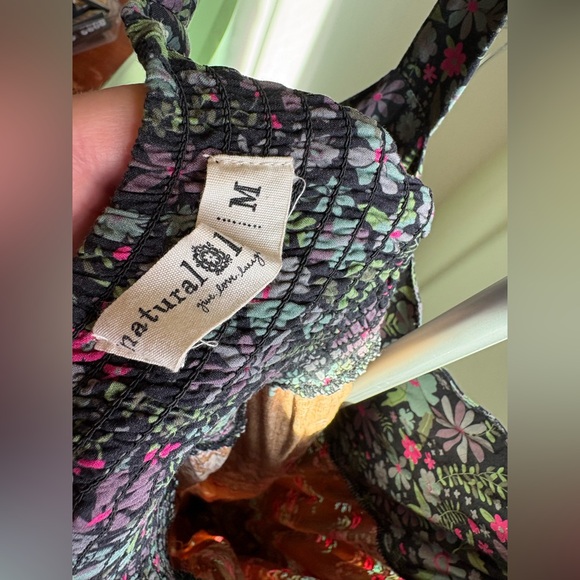 NATURAL LIFE Eliza Boho Floral Tiered Maxi Dress - Rust Floral M Medium - Picture 10 of 12